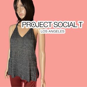 Project Social T V-neck/back tank top in deep Heather grey. Size XS 🌺